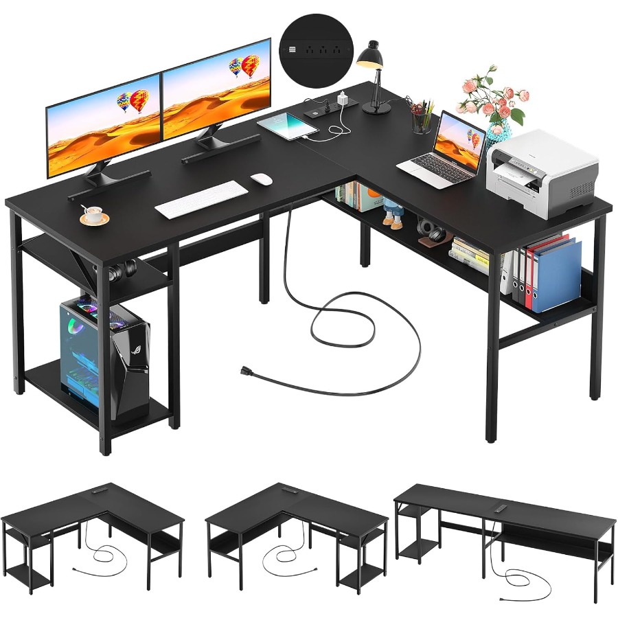 Desk Setup For Gaming - Reversible L Shaped Desk with Magic