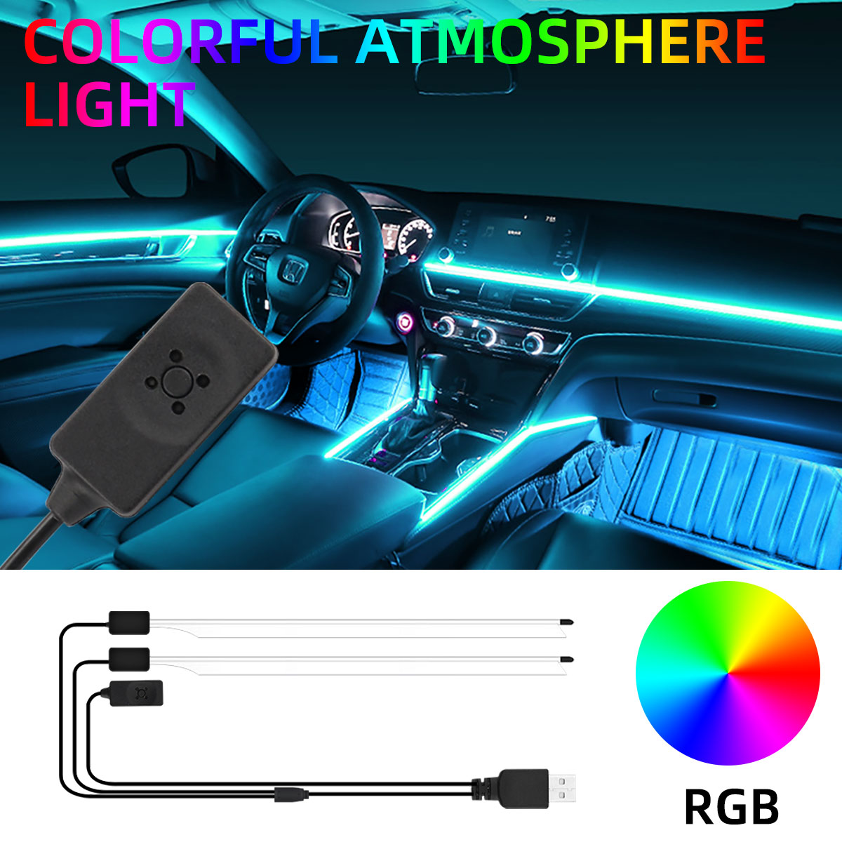 Ambient Light Bar Usb - 3/5M Auto Atmosphere Lighting LED Strip