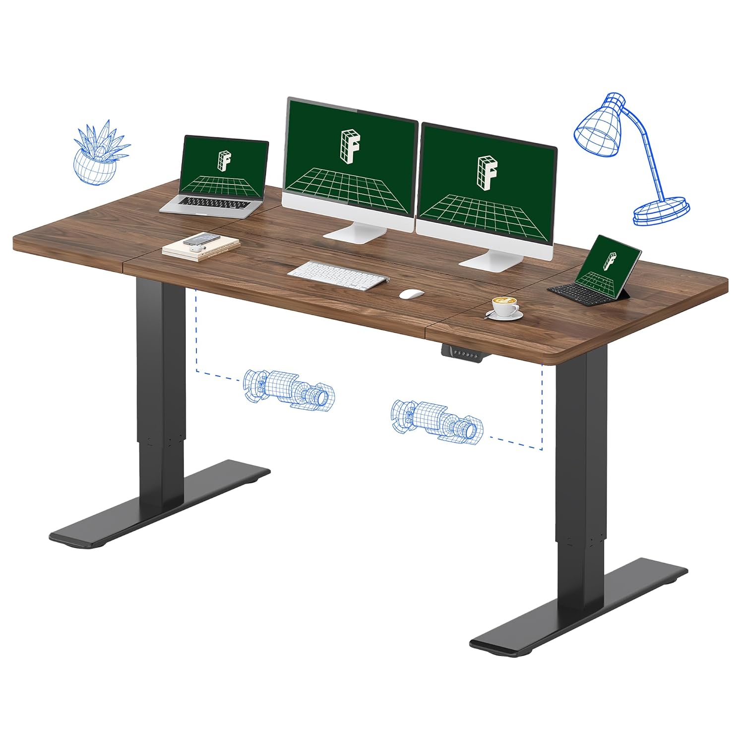 Dual Monitor Desk Setup - 71