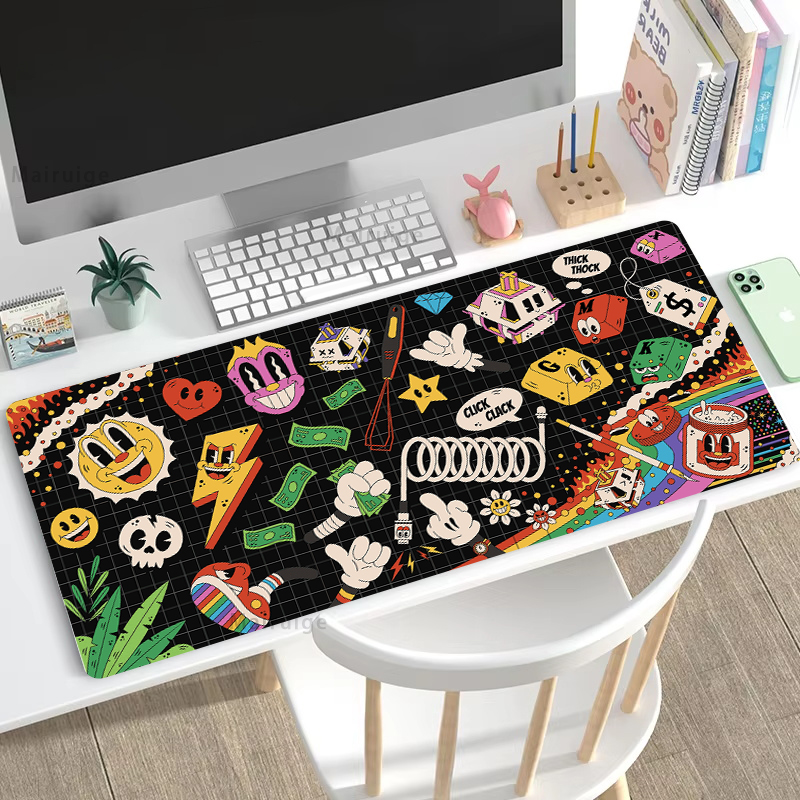 Desk Setup Diy - Graffiti Mausepad Office Rug Desk Mat