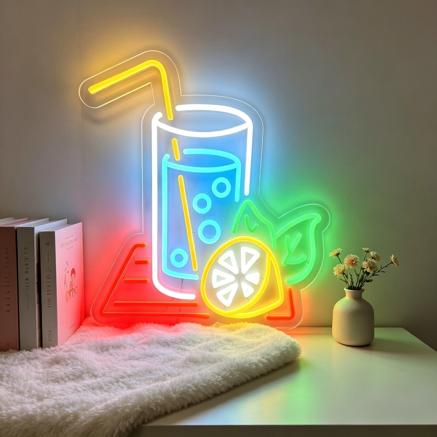Ambient Light Bar Usb - Soda Lemon Neon Sign Adjustable Lighting