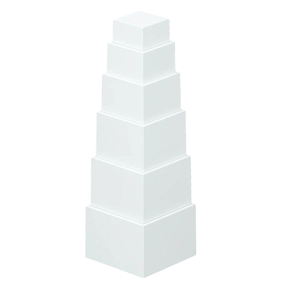 Desk Setup White - 6Pcs White Plastic Desktop Storage Cube