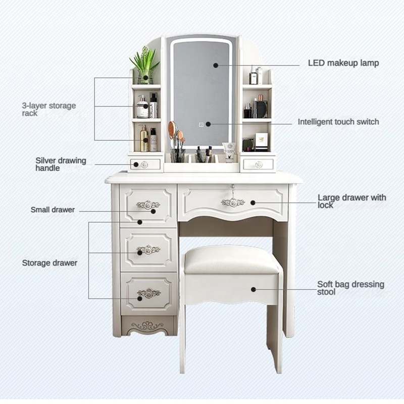 Girls White and pink Modern Wo - Desk Setup Simple recensione e prezzo