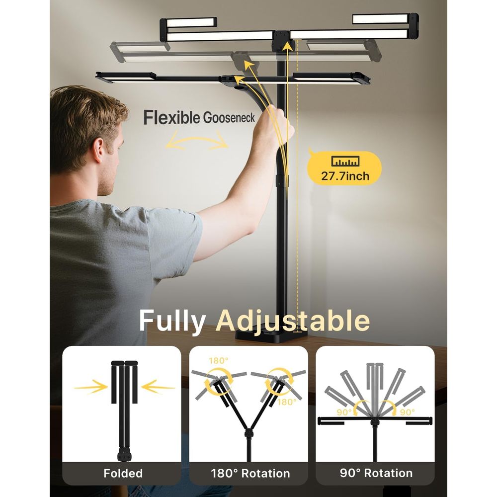 42-inch LED Desk Lamp with Adj - Dual Monitor Desk Setup recensione e prezzo