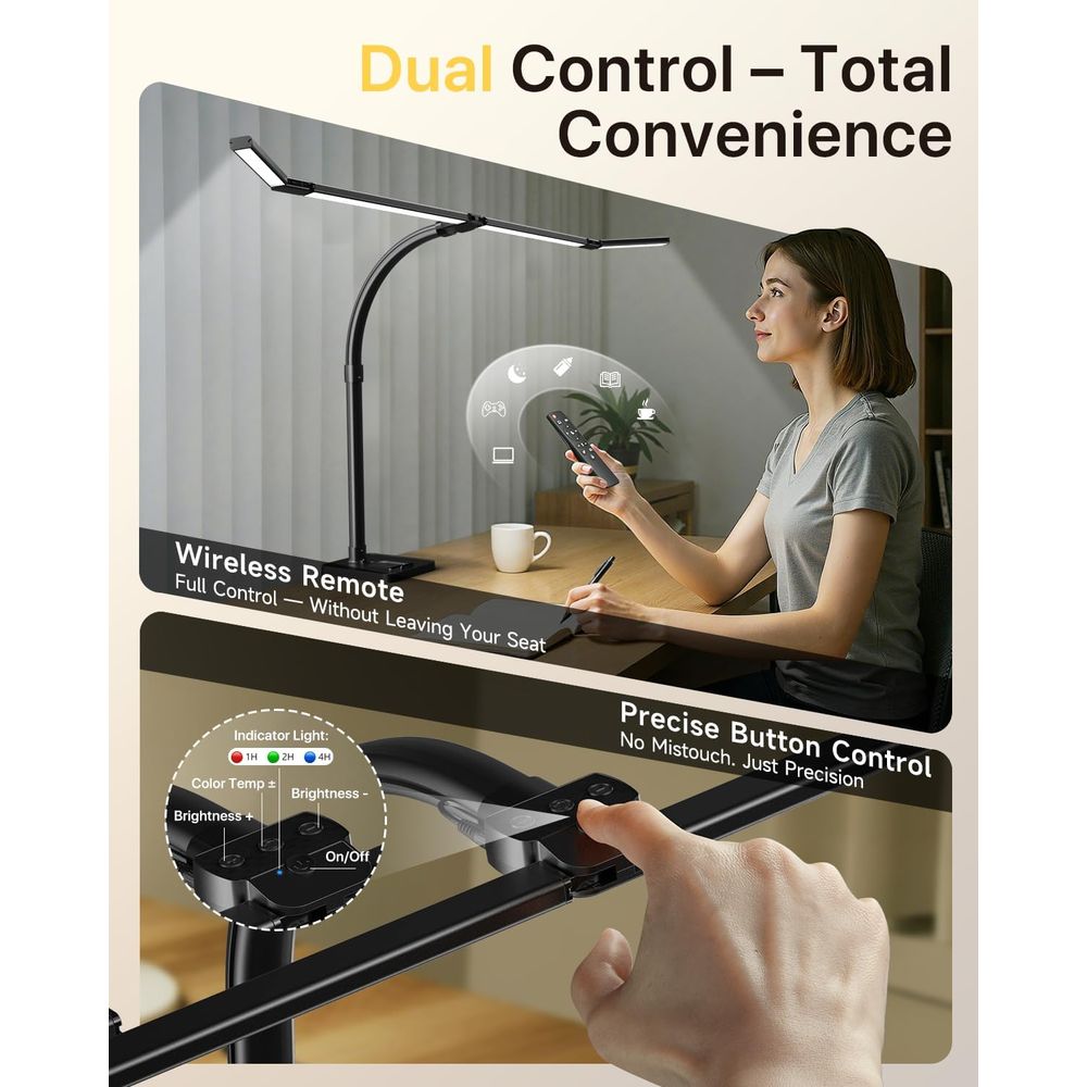 42-inch LED Desk Lamp with Adj - Dual Monitor Desk Setup recensione e prezzo