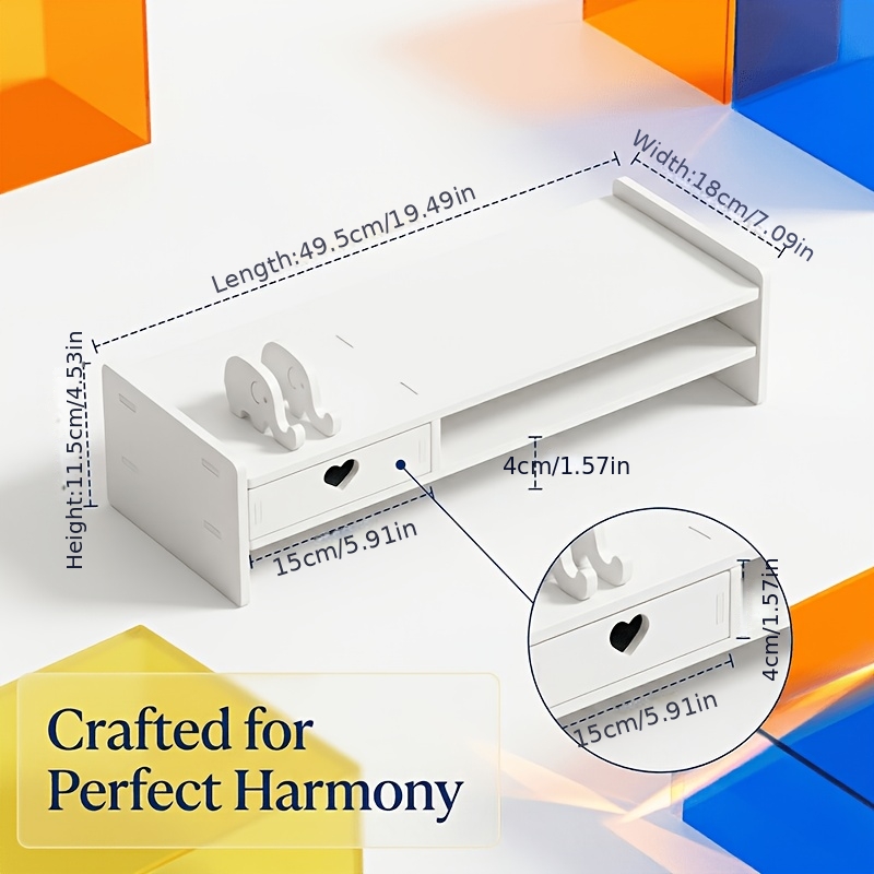 Minimalist White PVC Monitor S - Desk Setup White recensione e prezzo