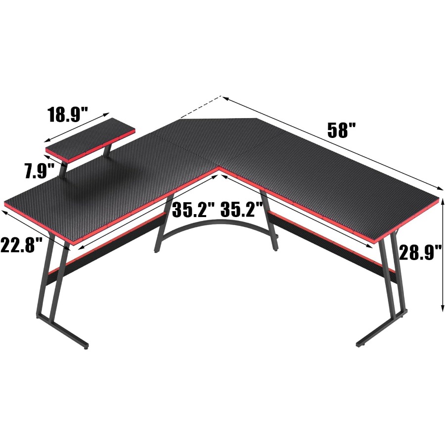 L Shaped Gaming Desk with Larg - Setup Desk Monitor recensione e prezzo