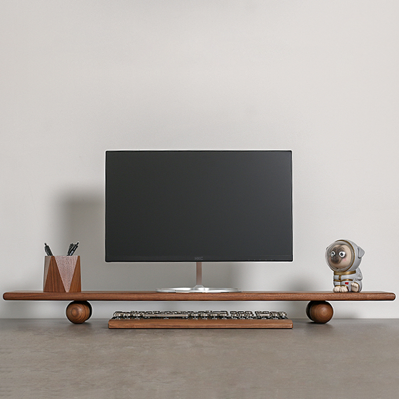 Natural Wood Desktop Riser Dua - Dual Monitor Desk Setup recensione e prezzo