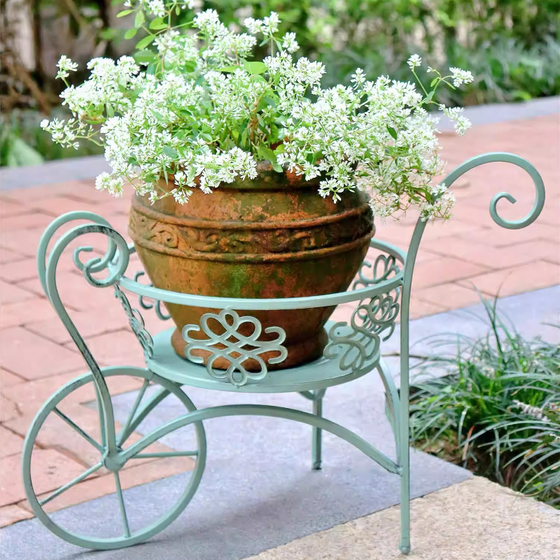 Iron Flower Planter Cart Garde - Desk Setup White recensione e prezzo