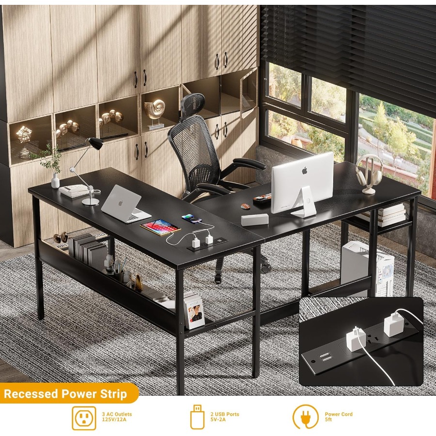 Reversible L Shaped Desk with  - Desk Setup For Gaming recensione e prezzo