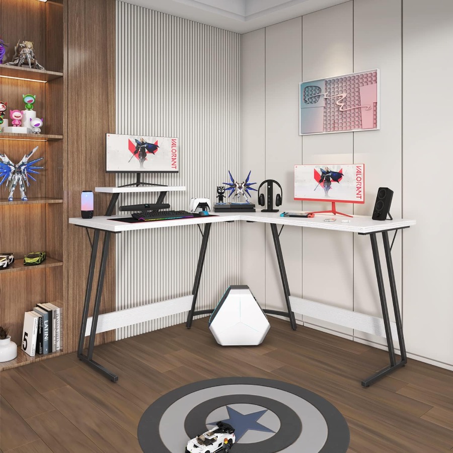 L Shaped Gaming Desk with Larg - Setup Desk Monitor recensione e prezzo