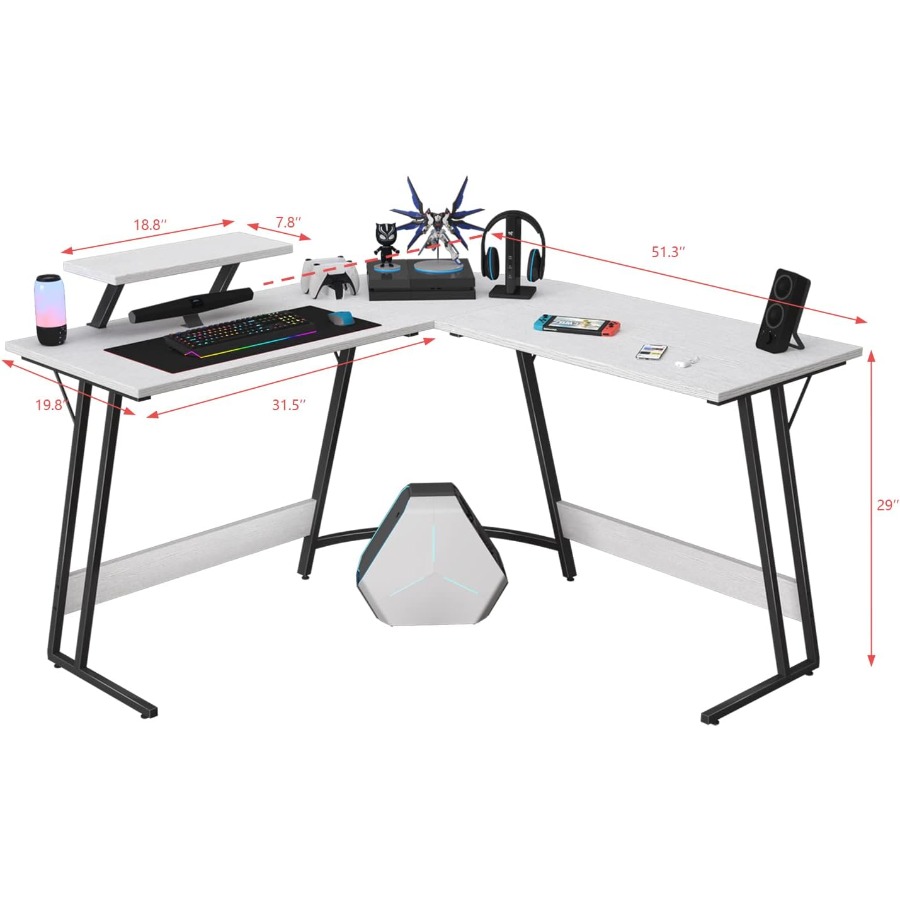 L Shaped Gaming Desk with Larg - Setup Desk Monitor recensione e prezzo