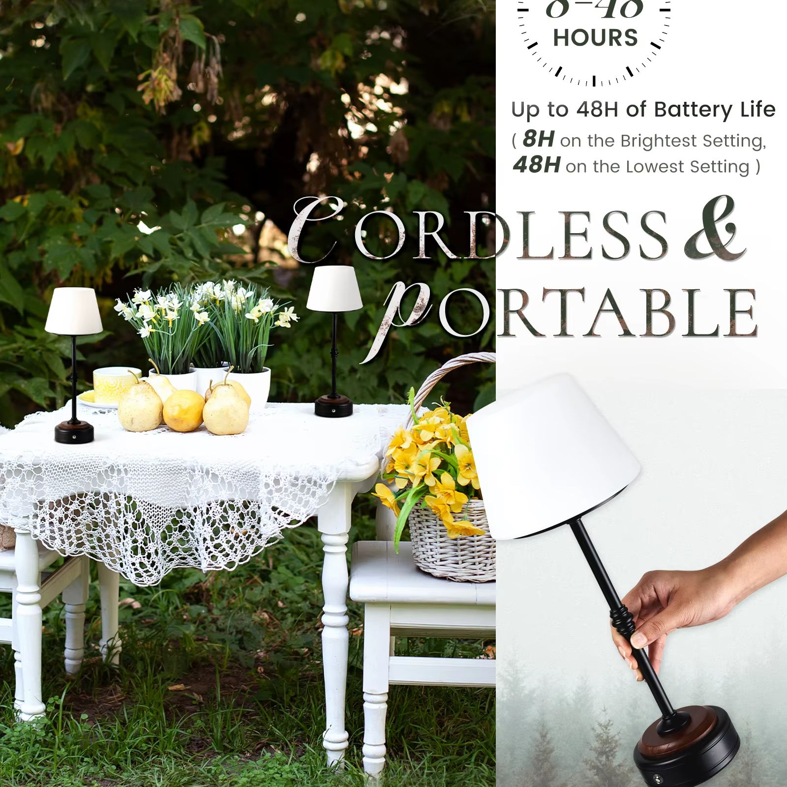 Cordless Table Lamps Set of  5 - Desk Setup Lamp recensione e prezzo