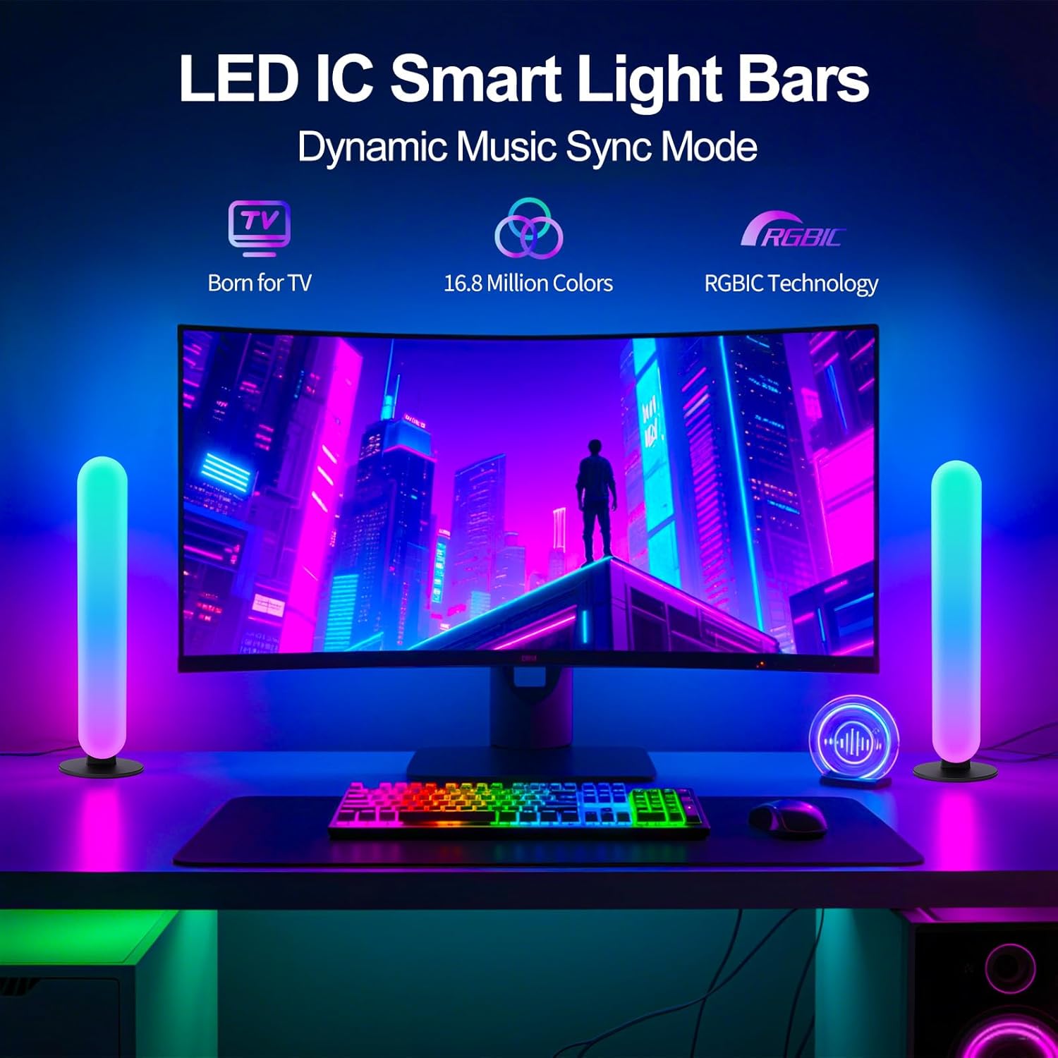 Plastic RGB LED Light Bar Musi - Ambient Light Bar Usb recensione e prezzo