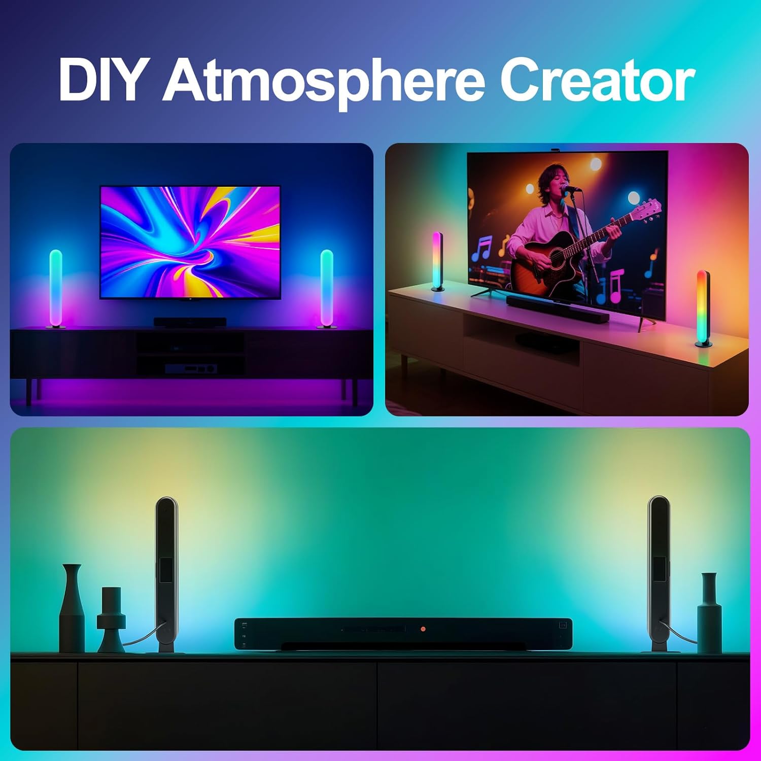 Plastic RGB LED Light Bar Musi - Ambient Light Bar Usb recensione e prezzo
