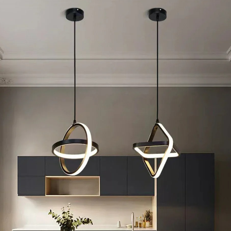 Modern LED Pendant Light Black - Desk Setup White recensione e prezzo