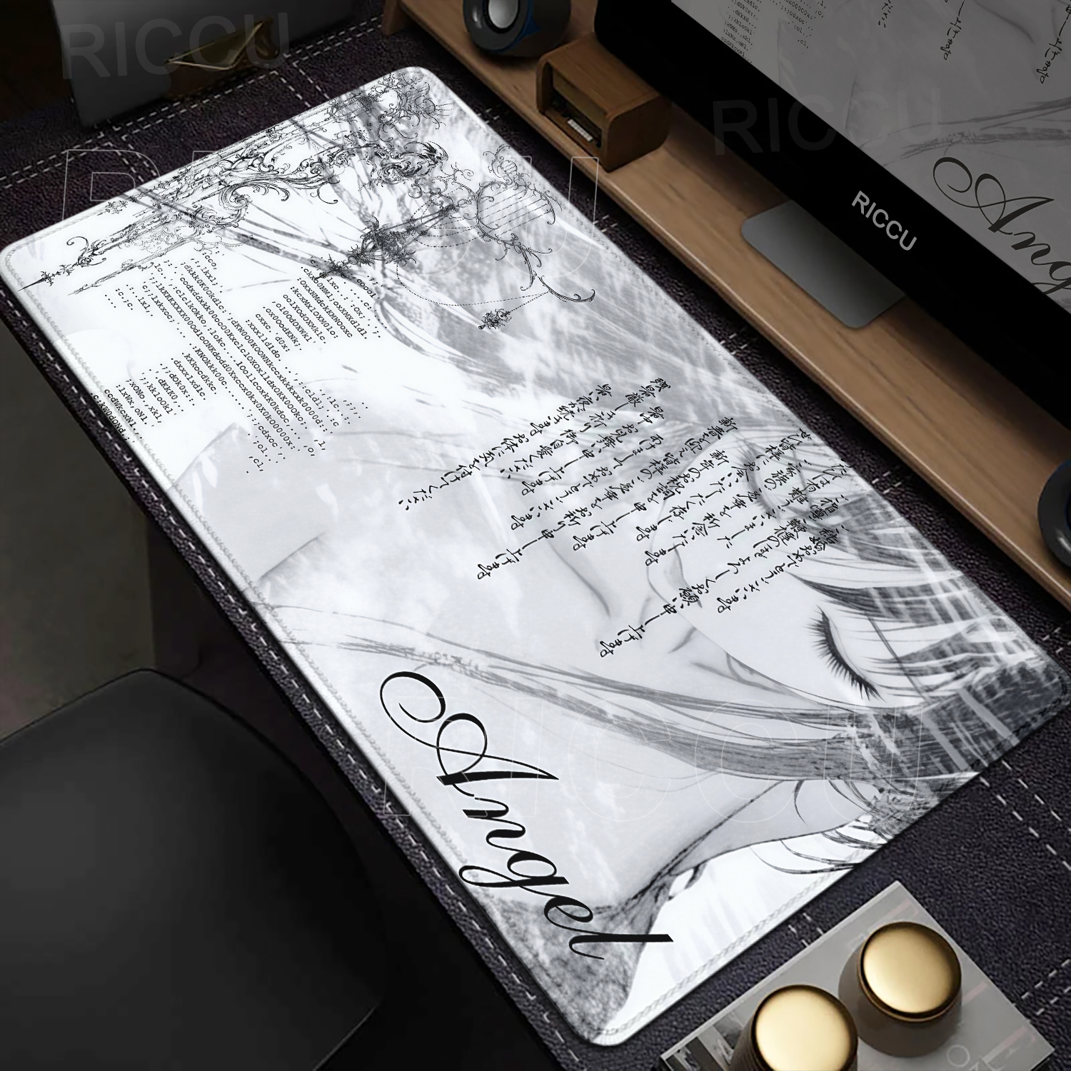Anime Aesthetics Mousepad Blac - Desk Setup White recensione e prezzo