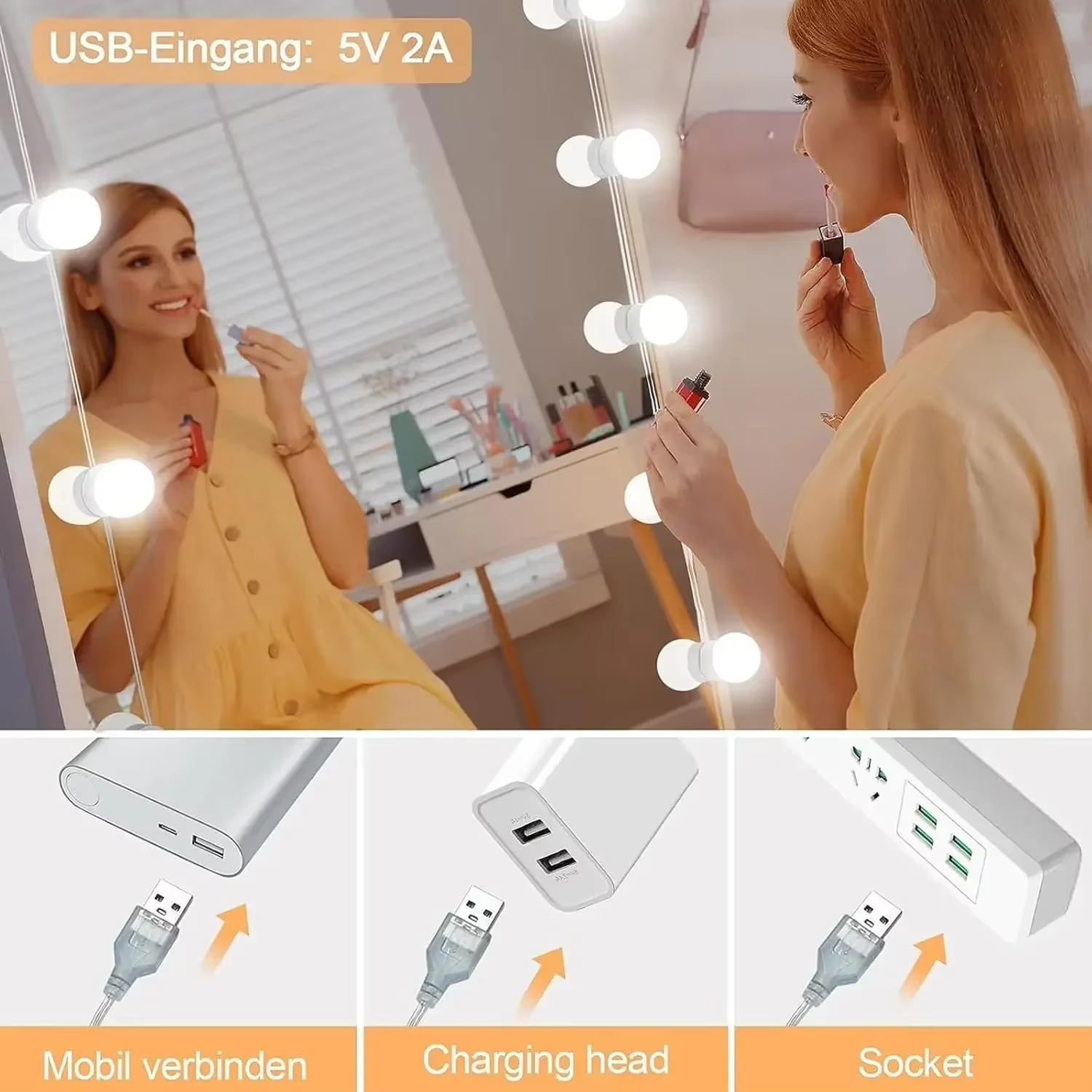 10LED Makeup Mirror Light Bulb - Desk Setup Lamp recensione e prezzo