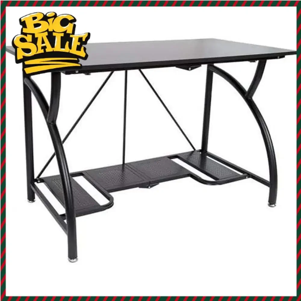 Space-Saving Foldable Desk for - Desk Setup Dual Monitor And Laptop recensione e prezzo