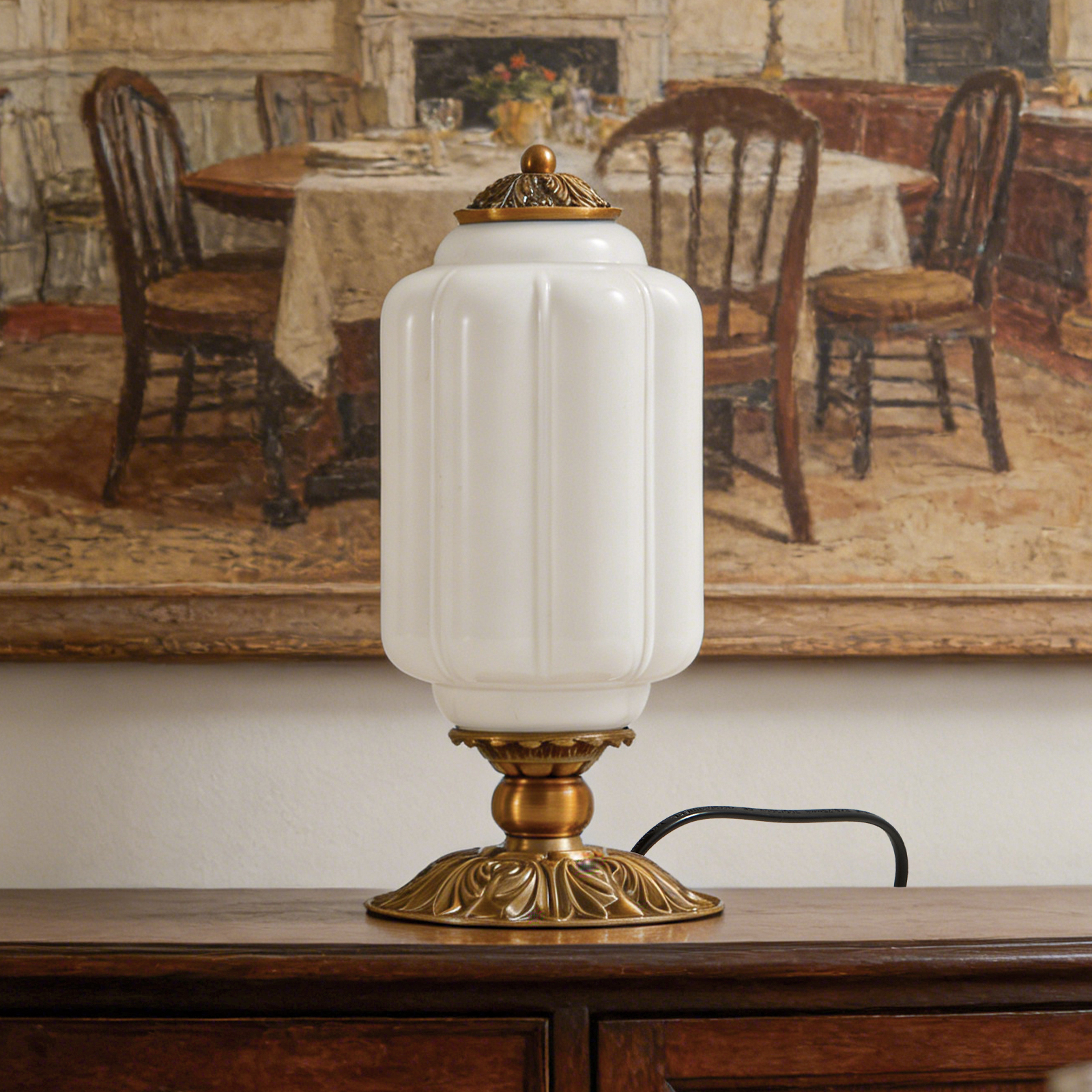 Nordic Vintage Milk Glass Tabl - Desk Setup Lamp recensione e prezzo