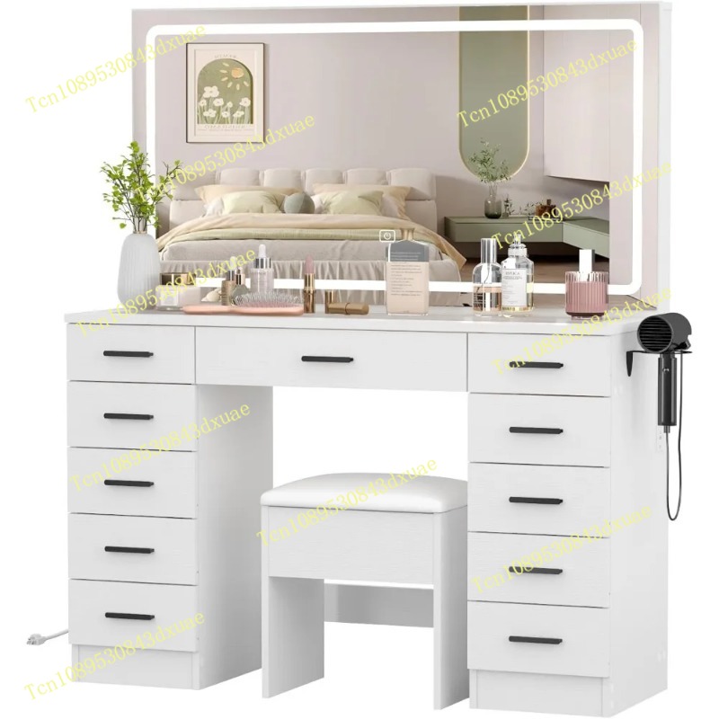Glass Top Makeup Table with Mi - Desk Setup Lamp recensione e prezzo