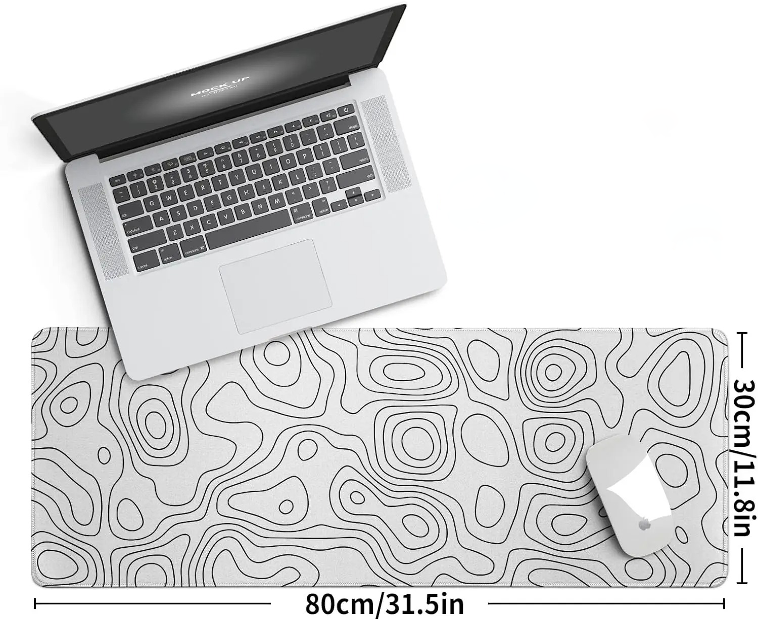 White Rubber Mouse Pad Topogra - Desk Setup White recensione e prezzo
