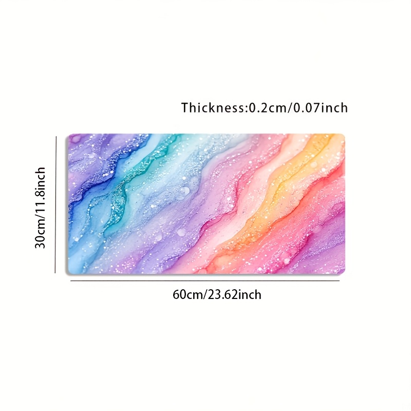 Vibrant Rainbow Glitter Marble - Desk Setup For Gaming recensione e prezzo