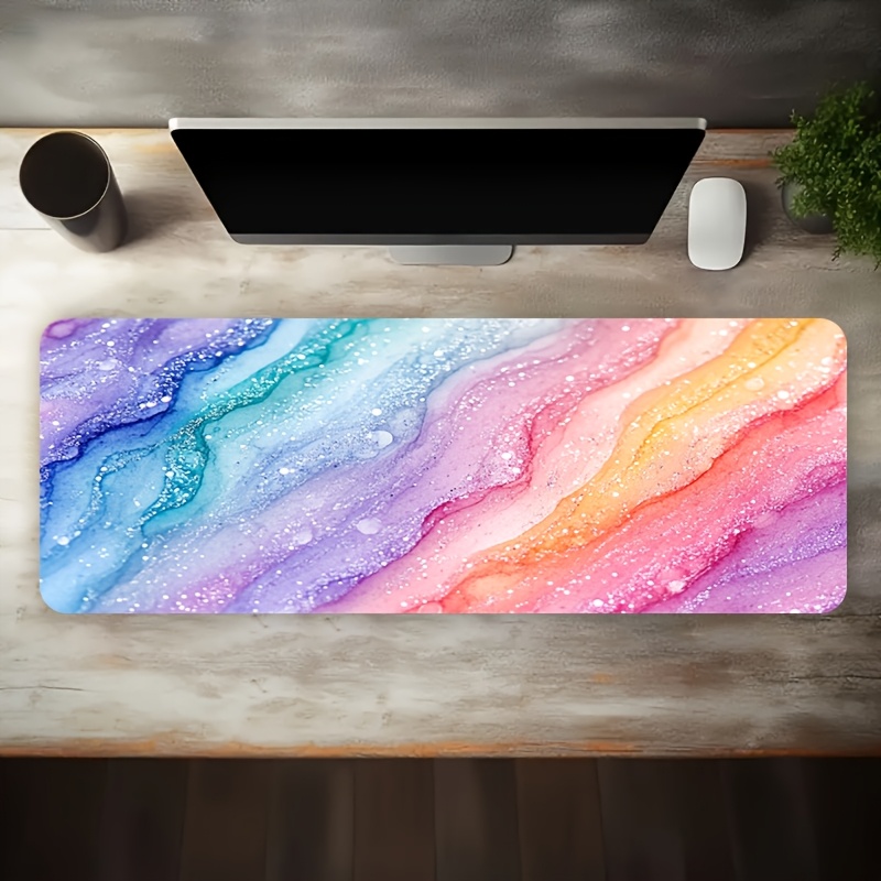 Vibrant Rainbow Glitter Marble - Desk Setup For Gaming recensione e prezzo