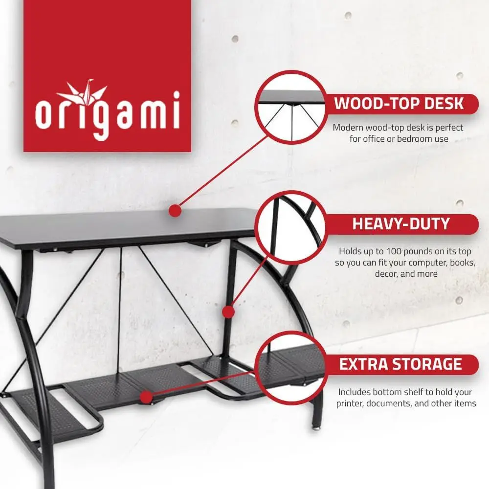 Space-Saving Foldable Desk for - Desk Setup Dual Monitor And Laptop recensione e prezzo