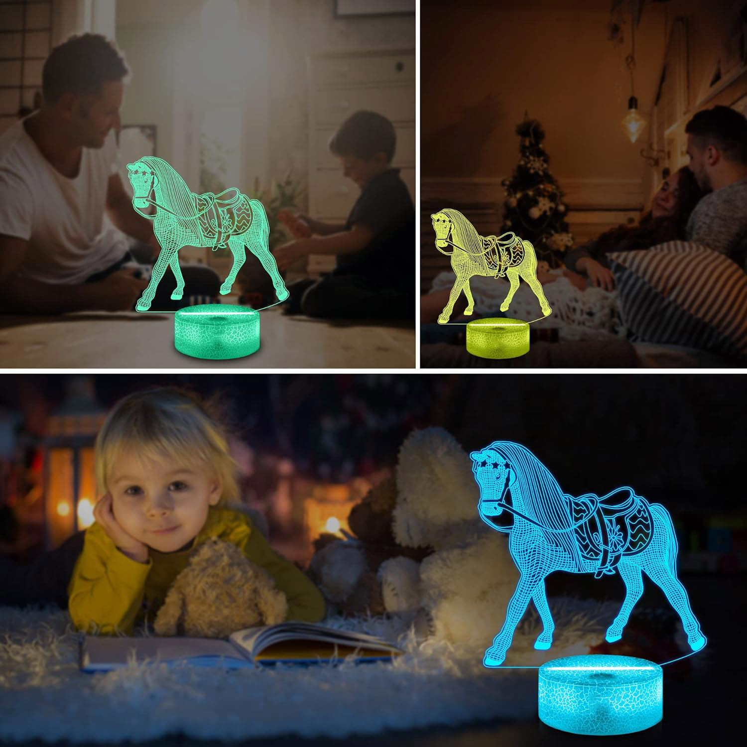 NEW Animal Horse 3D Night Lamp - Desk Setup Diy recensione e prezzo