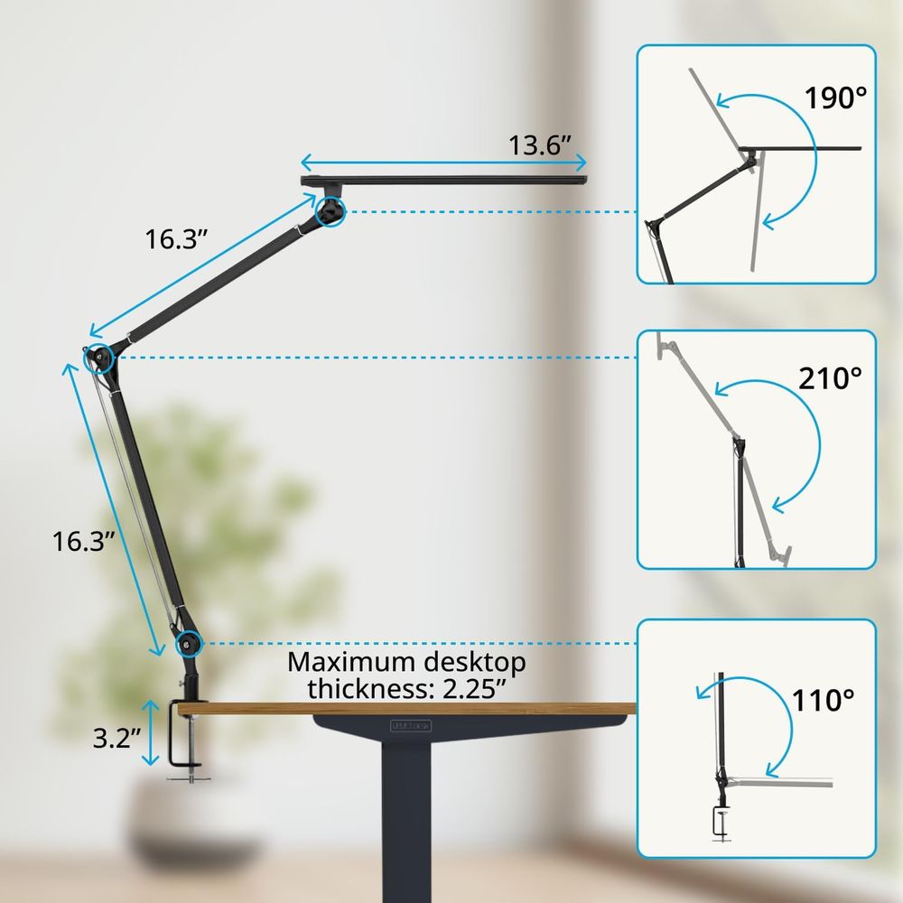 Adjustable 3-Color LED Desk La - Setup Desk Monitor recensione e prezzo