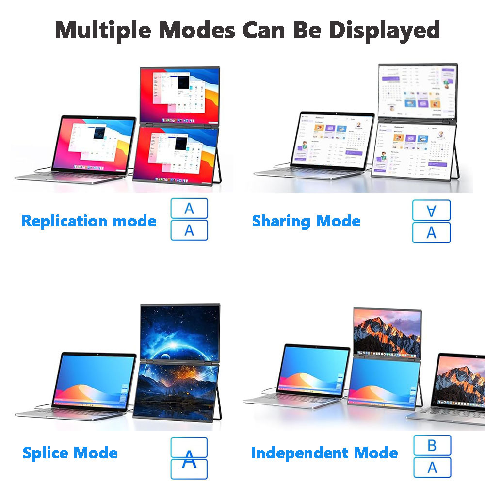 14‘’ Dual Portable Monitor Sta - Dual Monitor Desk Setup recensione e prezzo