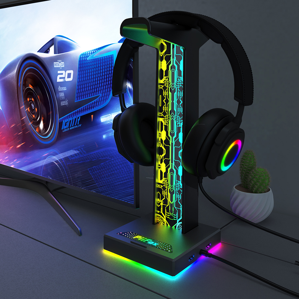RGB Gaming Headphone Stand Dua - Desk Setup Lamp recensione e prezzo