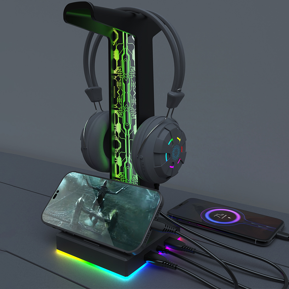 RGB Gaming Headphone Stand Dua - Desk Setup Lamp recensione e prezzo