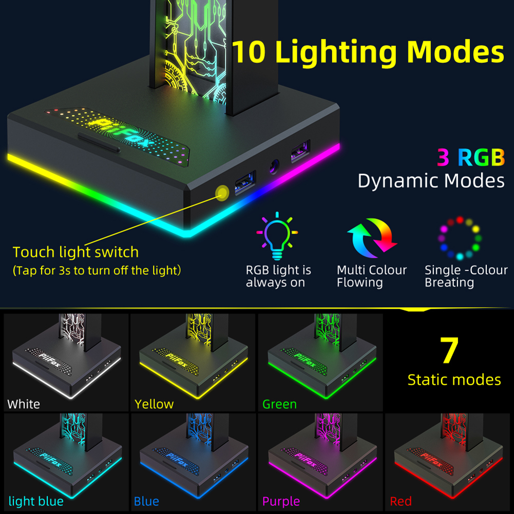 RGB Gaming Headphone Stand Dua - Desk Setup Lamp recensione e prezzo