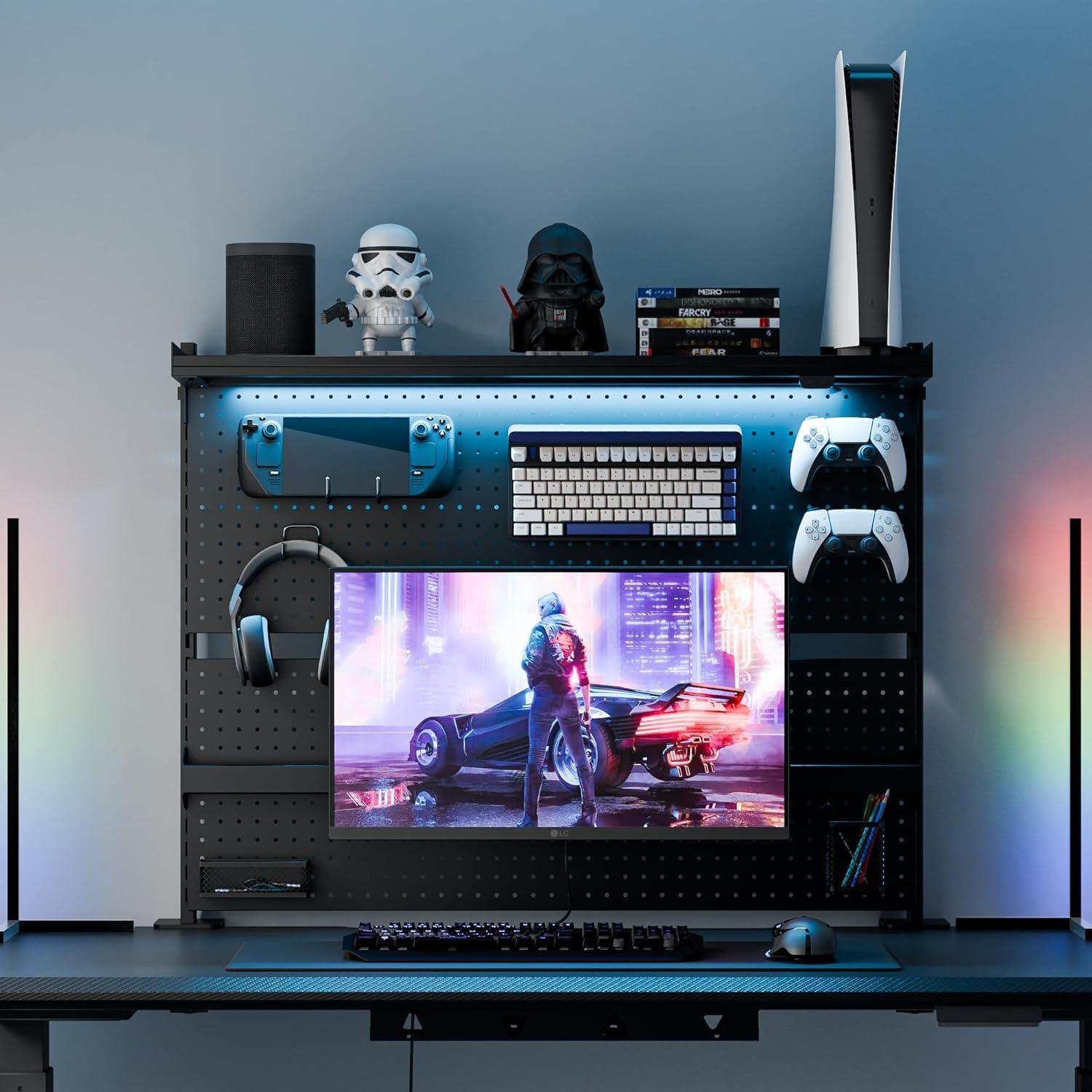 Dual Monitor Stand with Steel  - Dual Monitor Desk Setup recensione e prezzo