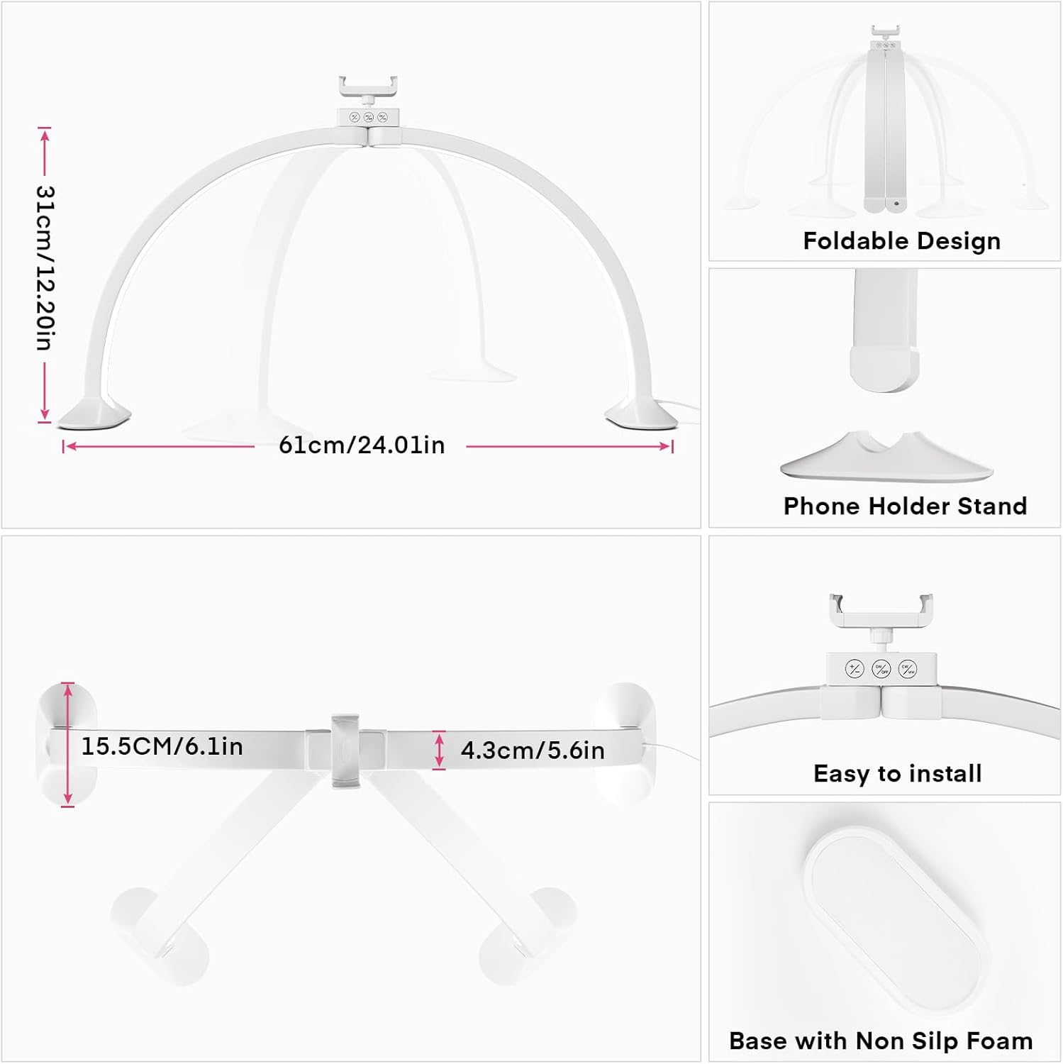 Half Moon Light U-Shaped Nail  - Desk Setup Lamp recensione e prezzo
