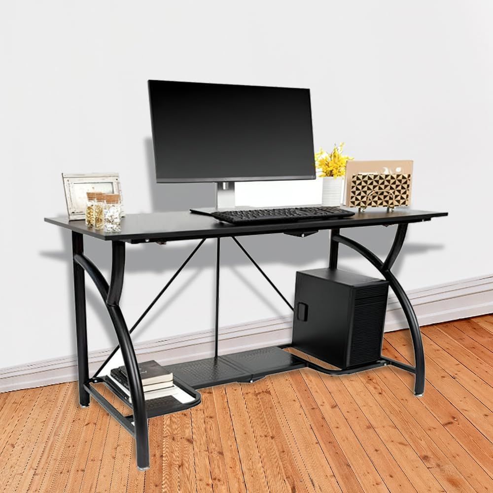 Space-Saving Folding Desk for  - Desk Setup Dual Monitor And Laptop recensione e prezzo