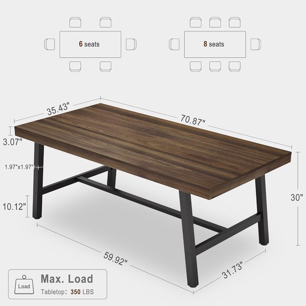 Extra Long Industrial-Style Ru - Dual Monitor Desk Setup recensione e prezzo