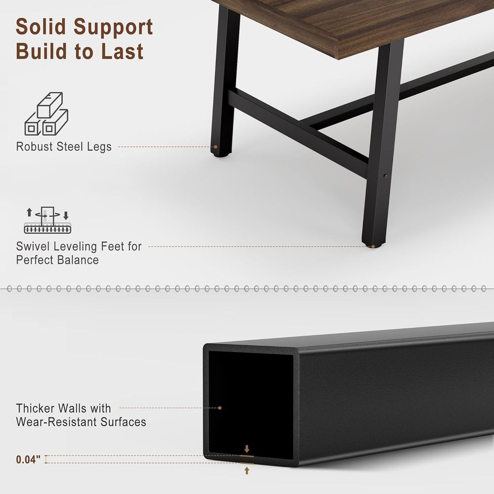 Extra Long Industrial-Style Ru - Dual Monitor Desk Setup recensione e prezzo