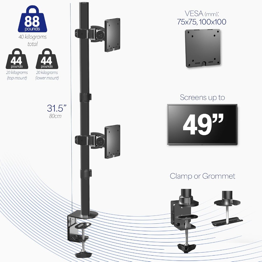 Dual Vertically Stacked UltraW - Setup Desk Monitor recensione e prezzo